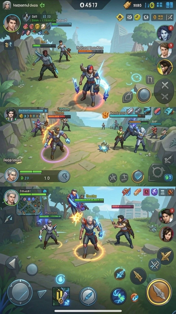 Tangkapan layar menampilkan gameplay yang intens dan visual menarik.