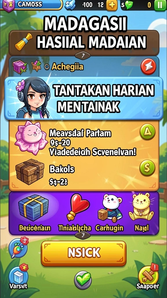 Tampilan antarmuka utama A7777 yang menarik.