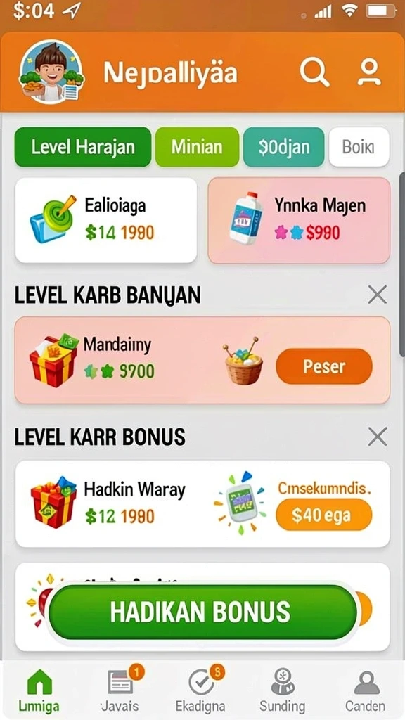 Tampilan awal yang menarik dan memukau.