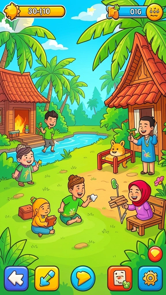Antarmuka yang sederhana dan mudah dipahami oleh semua pemain.