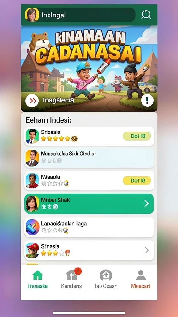Tampilan grafis yang menawan dan penuh warna.