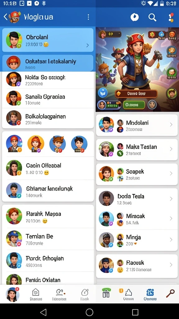 Screenshot menunjukkan pemain bersaing di leaderboard.