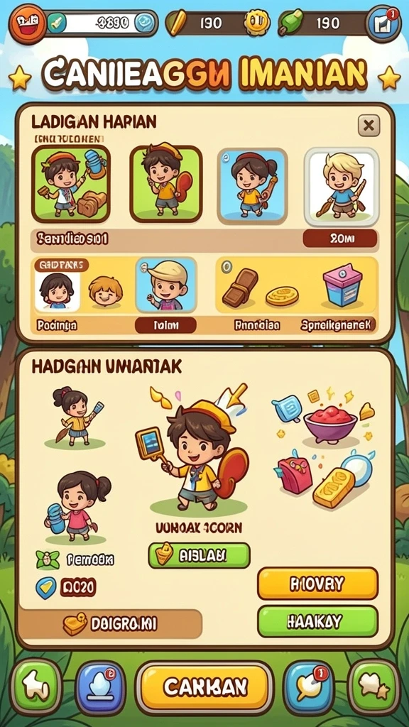 Screenshot dari permainan dengan aksi yang seru.