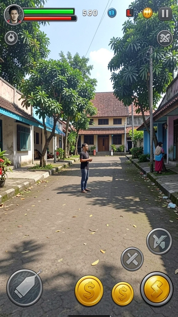 Tangkapan layar pertama menampilkan karakter utama dalam petualangan.