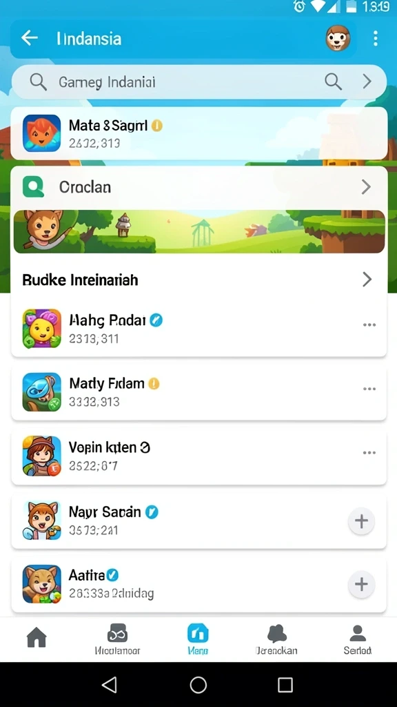 Tampilan awal yang menarik dan penuh warna.