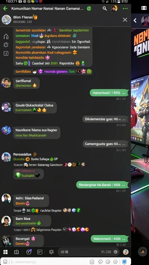 Screenshot menggambarkan roda keberuntungan yang berputar.
