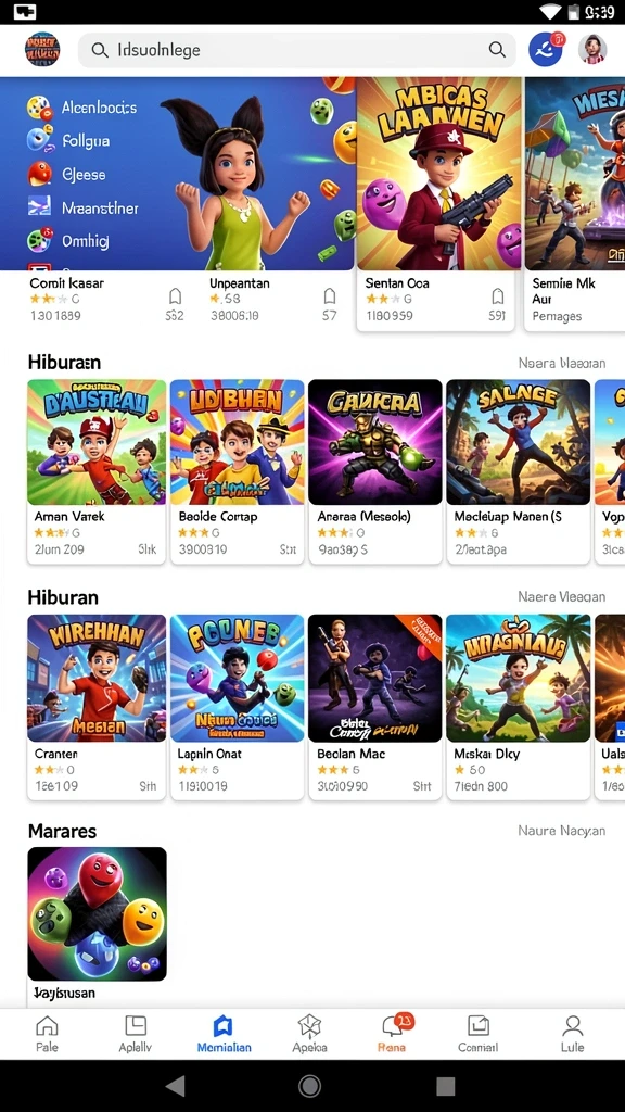 Screenshot menunjukkan antarmuka pengguna yang menarik.