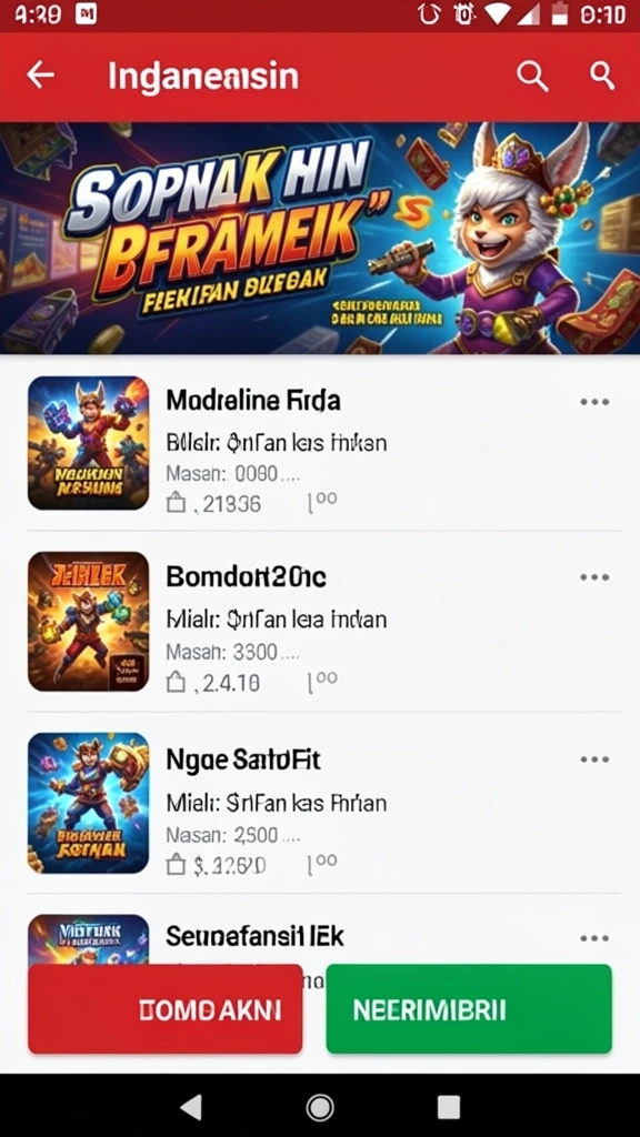 Beragam permainan menarik untuk dipilih.