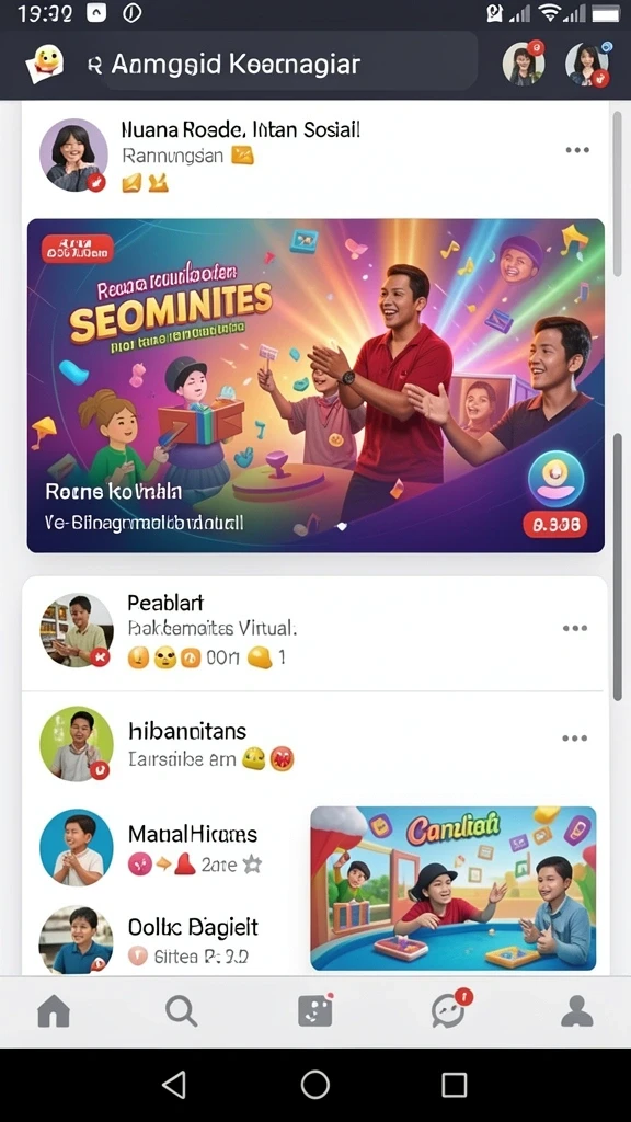 Mode multiplayer yang memungkinkan interaksi dengan teman.