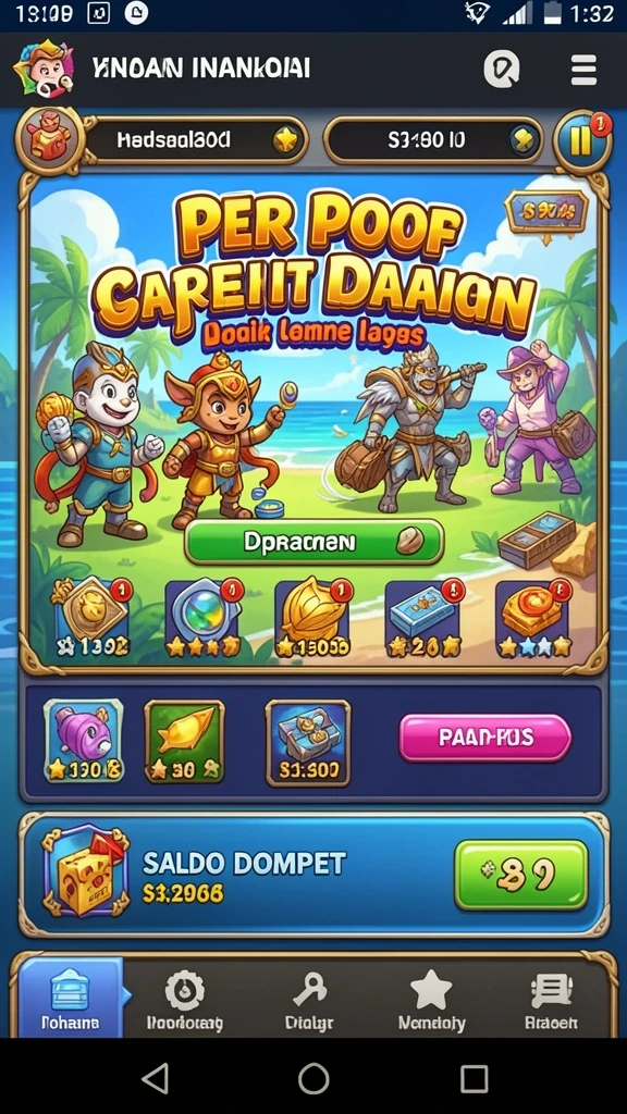 Turnamen dengan hadiah menarik diadakan setiap hari.