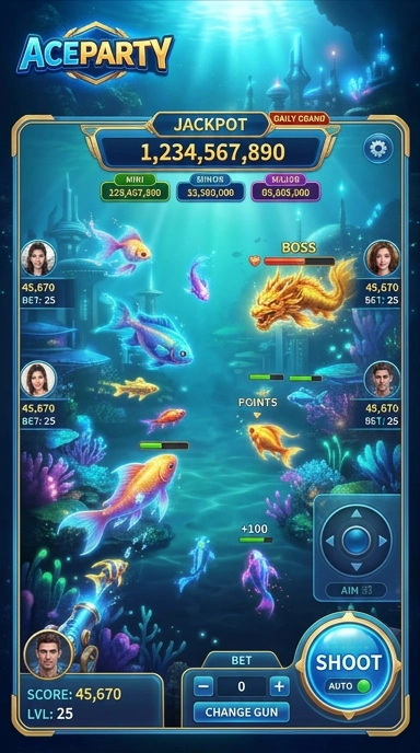 aceparty — layar beranda